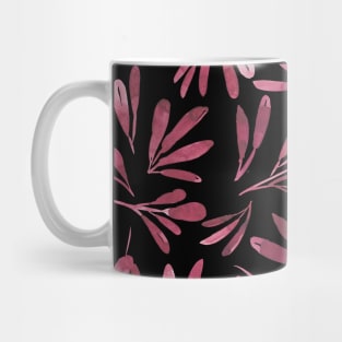 Abstract Pink Leaves Pattern Mug